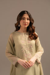 3 Piece Emboss Net Embroidered (FL0055)